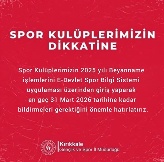 Spor Kulüplerimizin Dikkatine